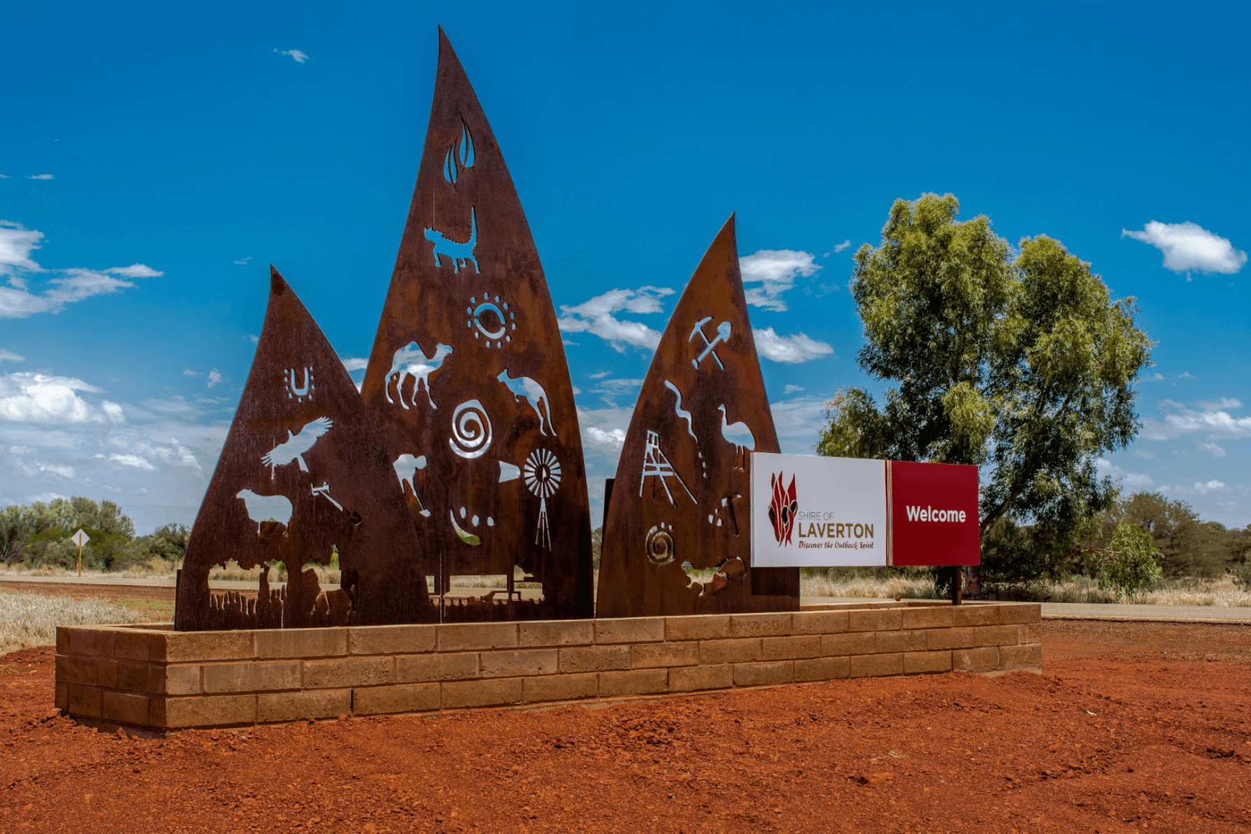 Shire of Laverton sign